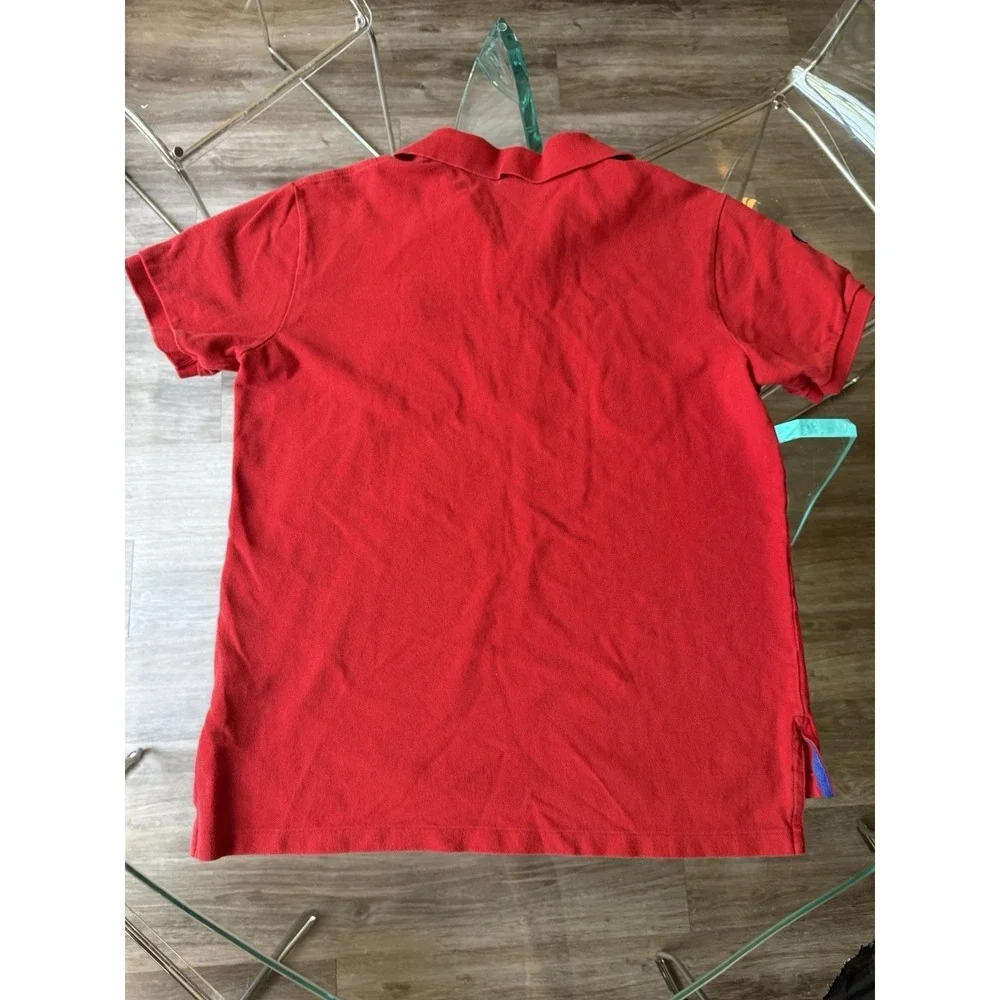 Vintage Polo Ralph Lauren Mens Large Custom Fit Big‎ Pony USA Red Blue 3